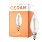 Osram Classic LED E14 Kerte filament klar 4W 470lm - Relax and Active - 827 ekstra varm hvid | erstatter 40W
