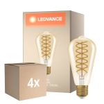 Fordelspakke 4x Osram Vintage 1906 LED E27 Edison Filament Guld 8.8W 806lm - 824 Ekstra Varm Hvid | Dæmpbar - Erstatter 60W